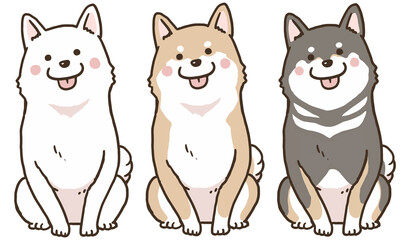 おすわり柴犬フルカラーセット