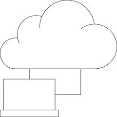 cloud service icon               database  and network