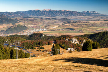 Naklejka premium Mountain landscape. View from hill Malinne in Great Fatra mountains, Slovakia