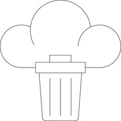 cloud service icon               database  and network