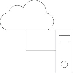 cloud service icon               database  and network