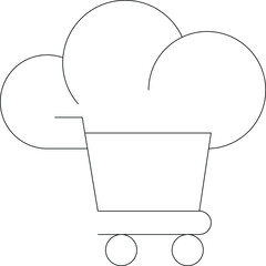 cloud service icon               database  and network