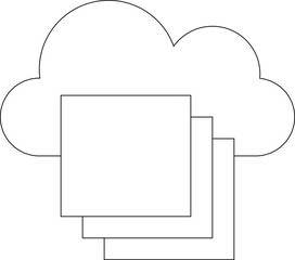 cloud service icon               database  and network