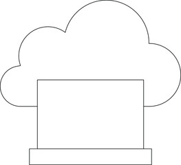 cloud service icon               laptop and computer