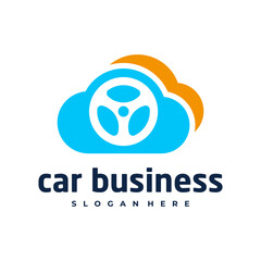 Car cloud logo vector template, Creative car logo design concepts