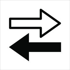 Double arrow icon illustration vector sign symbol isolated, on a white background