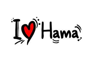 I love Hama, city of Syria