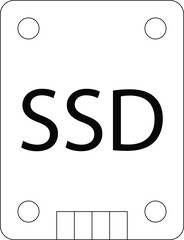 computer hardware icon               ssd and ssd drive