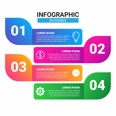 Business concept with four steps. Timeline design for brochures, presentations. Infographic design layout	