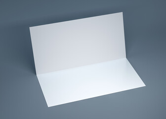A layout for menu or brochures on a light blue background. 3D illustration