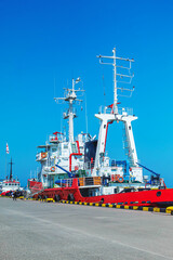 Fototapeta premium The passenger ship in port.transport