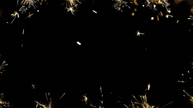 Frame of firework sparklers in slow motion