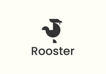 Rooster logo design vector illustration
