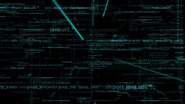 Visionary programming and coding of future software . 3D rendering computer graphic .