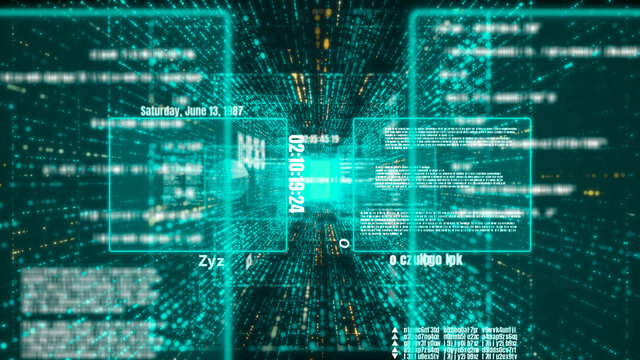 Visionary programming and coding of future software . 3D rendering computer graphic .