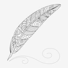 Zen art feather