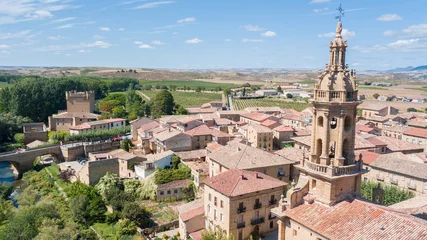 Deurstickers aerial view of ezcaray town, Spain © jon_chica