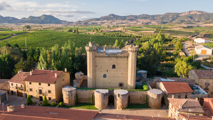 aerial view of ezcaray town, Spain