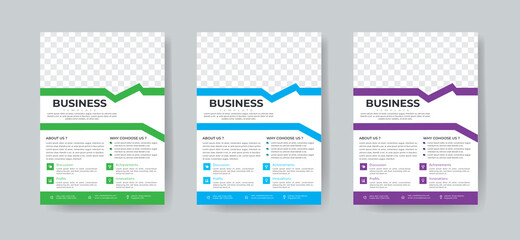 Business flyer template vector design, Flyer Template Geometric shape used for business layout design Template 