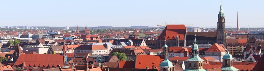 Nuremberg city panorama