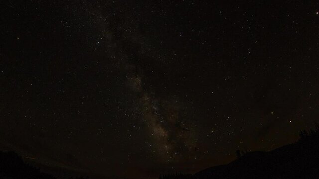 Lockdown Time Lapse Beautiful Shot Of Dramatic Sky At Night In Forest - Creede, Colorado
