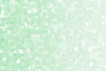 Delicate, soft, blurred mosaic crystal geometric shape texture background gradient pastel green mint turquoise white color.
