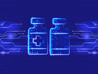 2d illustration medical medicine bottle 