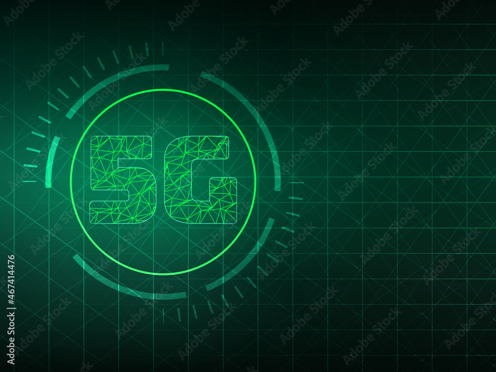 Poster 2d rendering 5g network 5g connection