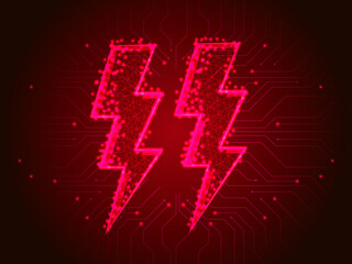 3d Thunder and Bolt Lighting Flash