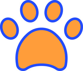 Paw Vector Icon That Can Easily Modified Or Edit

