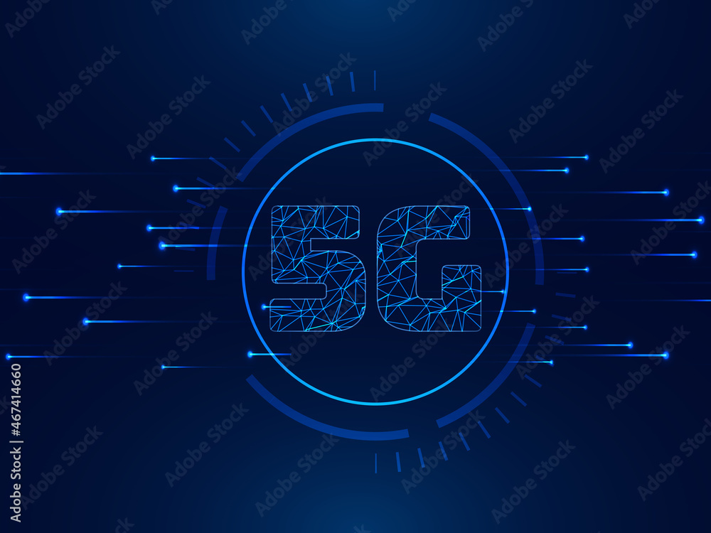 Poster 2d rendering 5g network 5g connection