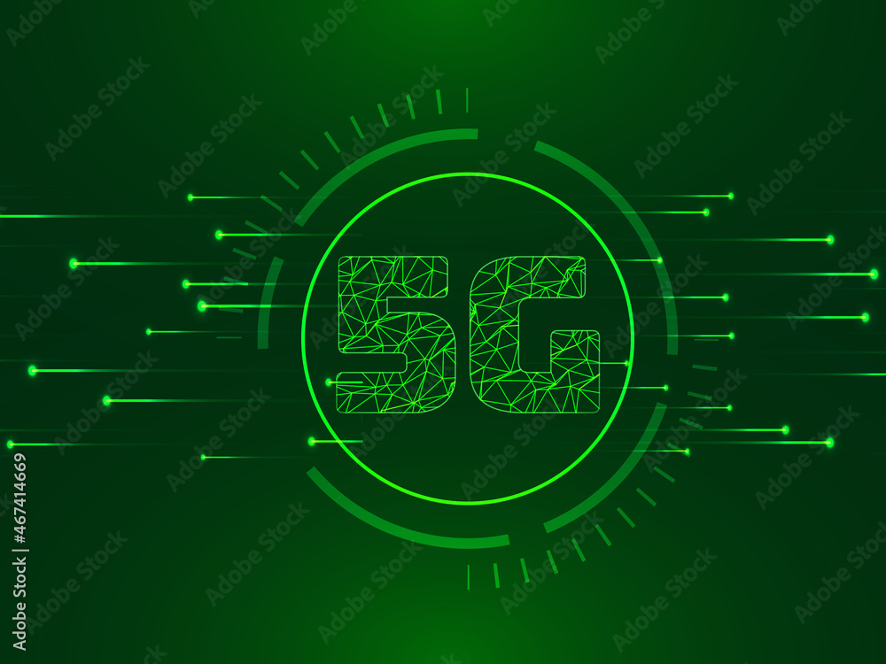 Poster 2d rendering 5g network 5g connection
