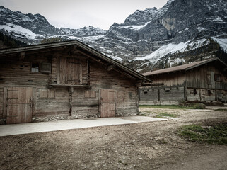 Fototapeta na wymiar Grosser Ahornboden in the Karwendel mountains in Tirol in Austria