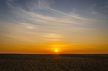Sunset on the beach at Kanvatheertha, Mangalore, India