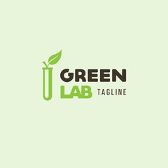 Green lab. Logo template.