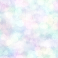 Seamless pale pastel tie dye bokeh texture. Soft tone on tone summer repeat background with washed out sun bleached ink dyed effect. 