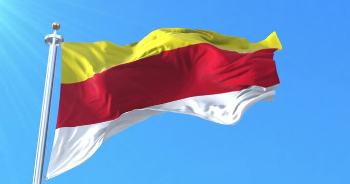 Carinthia State Flag, Austria. Loop