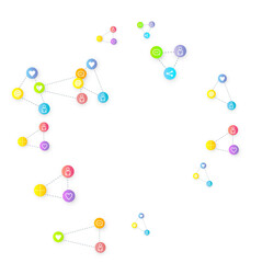 Social media marketing icons internet tags target