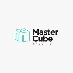 Master cube. Logo template.