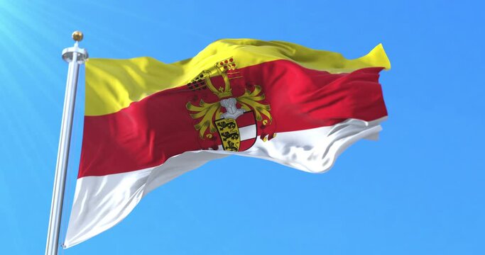 Flag of Carinthia State, Austria. Loop