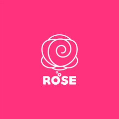 Rose. Logo template.