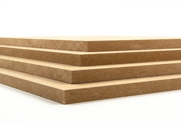 Mdf boards, ie four wooden boards photographed frontally.