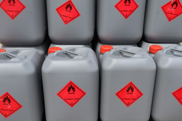 Flammable chemical tanks used in industry