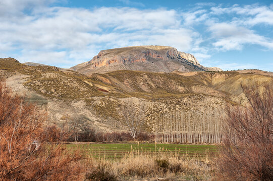 Valley of the Fardes River and the Mencal hill. Landscapes of the interior of Granada - Spain	