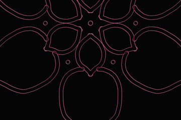 Pink flower outline Mandala  background.