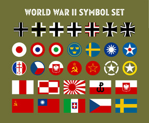 world war 2 markings vector pack