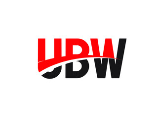 UBW Letter Initial Logo Design Vector Illustration