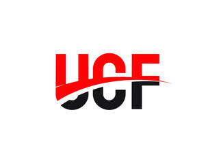 Obraz premium UCF Letter Initial Logo Design Vector Illustration