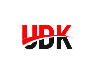 UDK Letter Initial Logo Design Vector Illustration