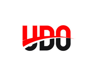 UDO Letter Initial Logo Design Vector Illustration